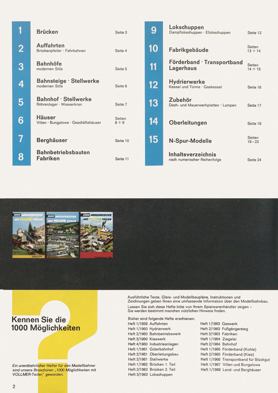 Seite 2 Vollmer Katalog 1968-1969