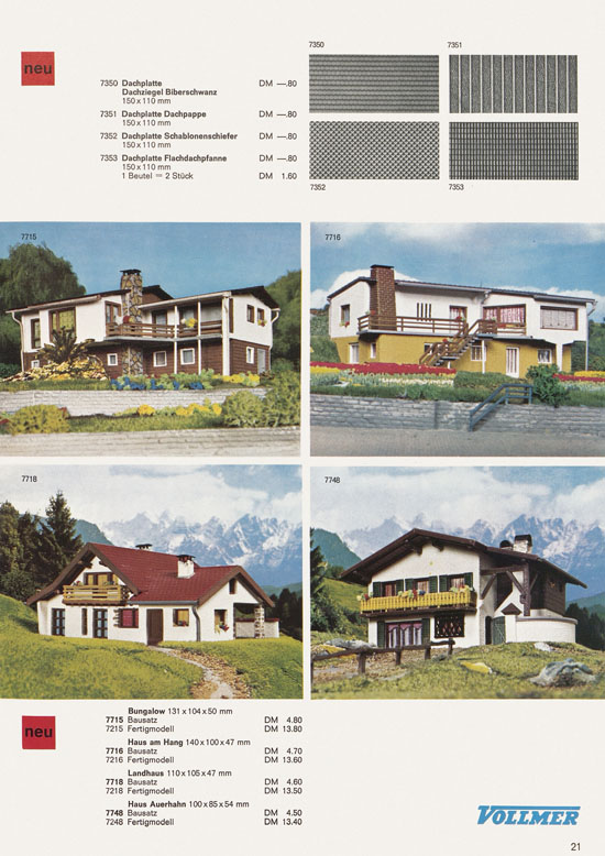Seite 21 Vollmer Katalog 1968-1969