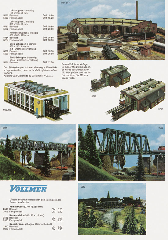 Seite 5 Vollmer Faltblatt H0 Neuheiten 1968-1969