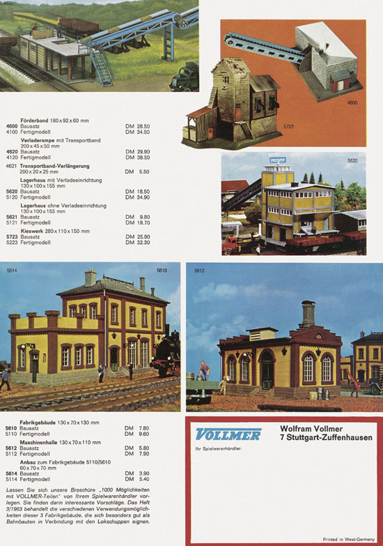 Seite 6 Vollmer Faltblatt H0 Neuheiten 1968-1969