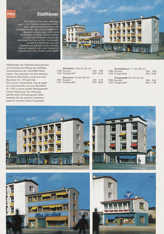 Seite 2 Vollmer Katalog Spur N 1968-69