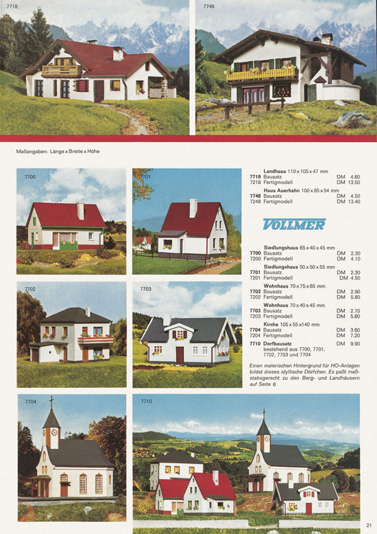 Seite 21 Vollmer Katalog 1969-1970