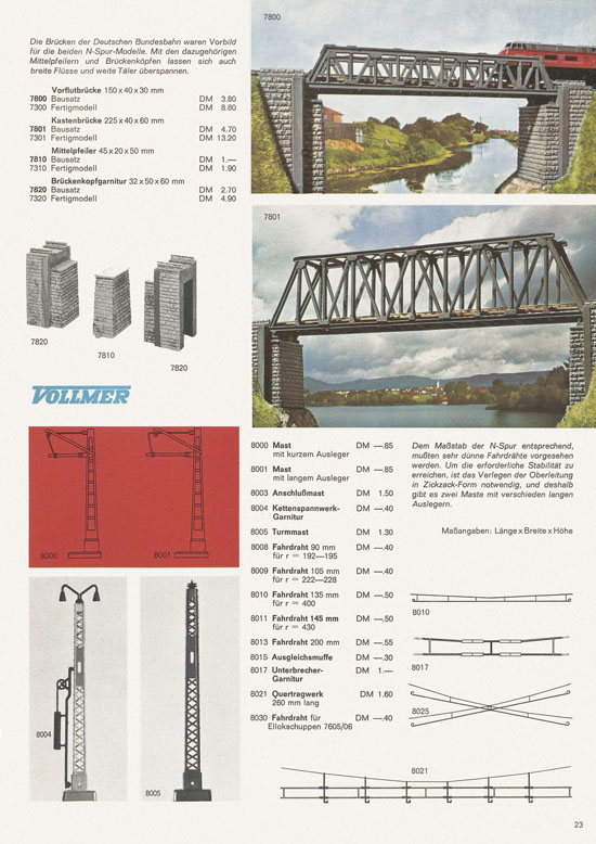 Seite 23 Vollmer Katalog 1969-1970