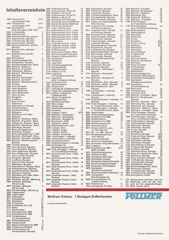 Vollmer Katalog 1969-1970