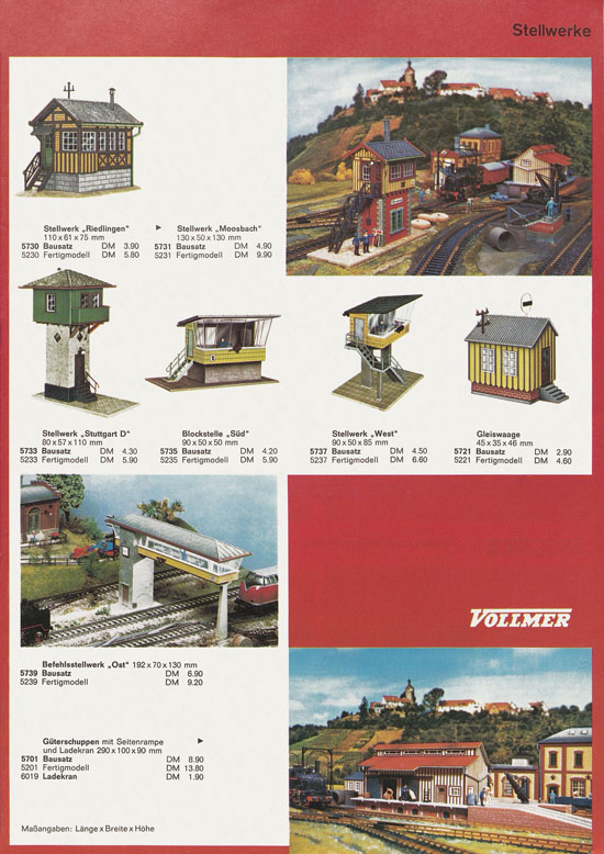 Vollmer Modellbahn-Zubehör H0 + N 1970-1971