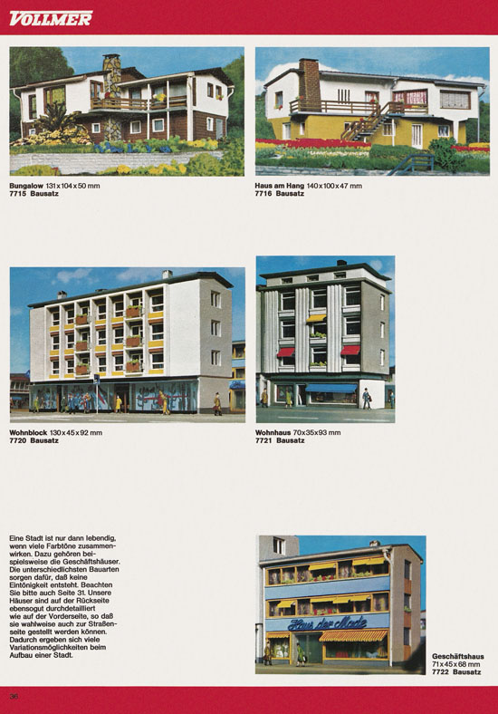 Seite 36 Vollmer Katalog 1976