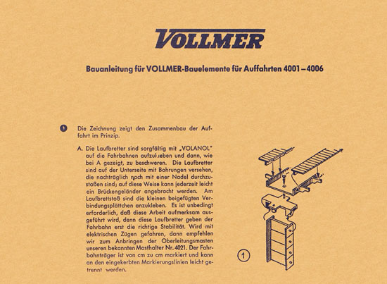 Vollmer Bauanleitung für Auffahrten