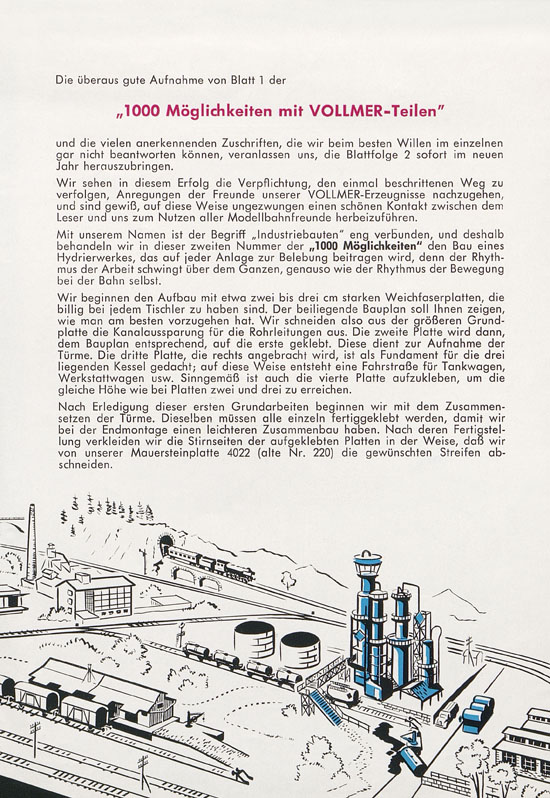 Vollmer 1000 Möglichkeiten Hydrierwerk 1960