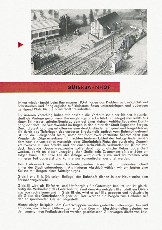 Vollmer 1000 Möglichkeiten Güterbahnhof 1961