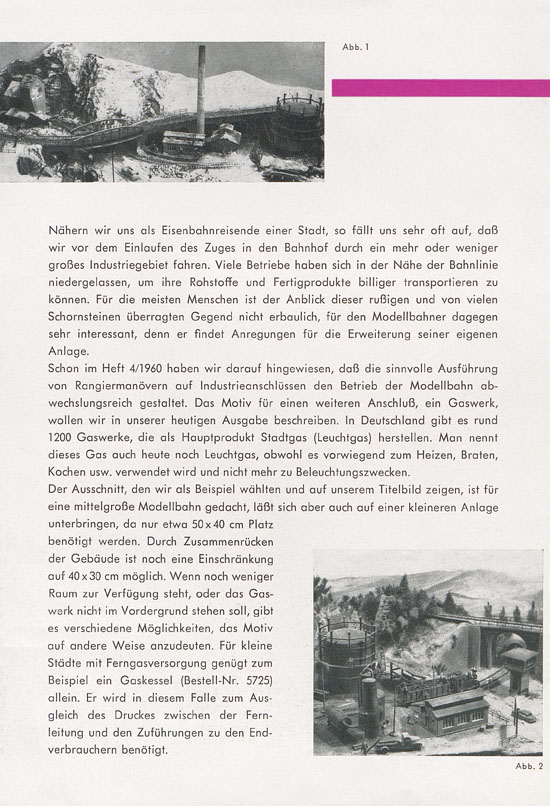 Vollmer 1000 Möglichkeiten Gaswerk 1963