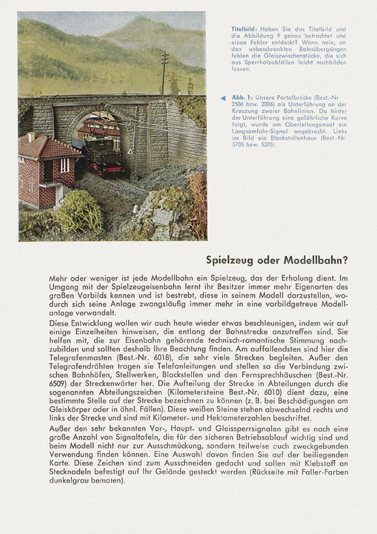 Vollmer 1000 Möglichkeiten Streckenbild und Oberleitungsbau 1961