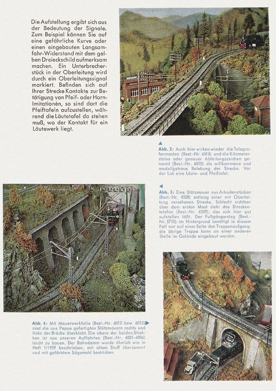 Vollmer 1000 Möglichkeiten Streckenbild und Oberleitungsbau 1961