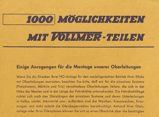 Vollmer 1000 Möglichkeiten Streckenbild und Oberleitungsbau Bauanleitung