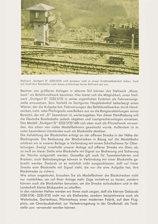 Seite 5 Vollmer 1000 Möglichkeiten Stellwerke und Blockstellen 1961