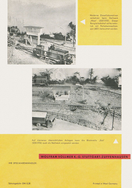 Seite 6 Vollmer 1000 Möglichkeiten Stellwerke und Blockstellen 1961