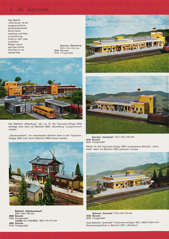 Seite 4 Vollmer Katalog Modelleisenbahn-Zubehör 1972-1973