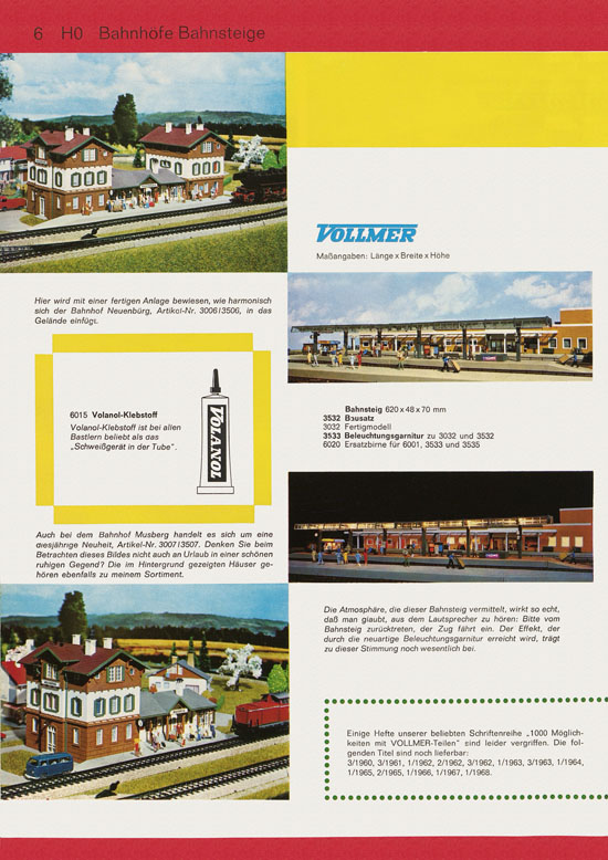 Seite 6 Vollmer Katalog Modelleisenbahn-Zubehör 1972-1973