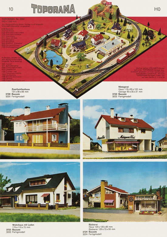 Seite 10 Vollmer Katalog Modelleisenbahn-Zubehör 1972-1973