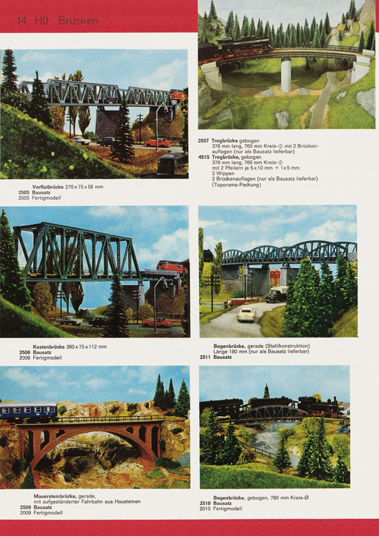 Seite 14 Vollmer Katalog Modelleisenbahn-Zubehör 1972-1973