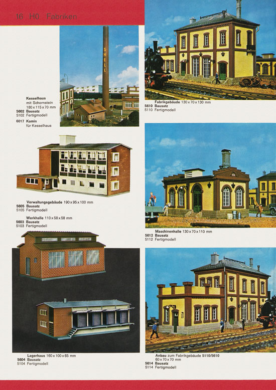 Seite 16 Vollmer Katalog Modelleisenbahn-Zubehör 1972-1973