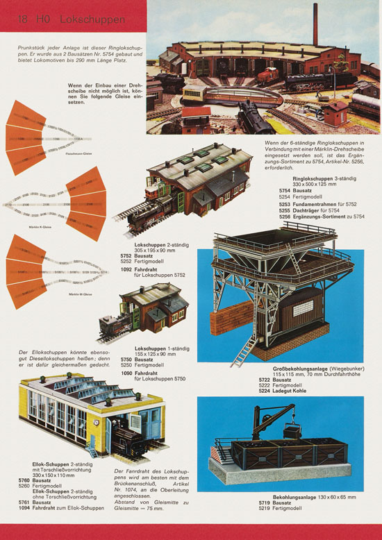 Vollmer Katalog Modelleisenbahn-Zubehör 1972-1973