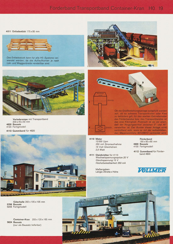 Vollmer Katalog Modelleisenbahn-Zubehör 1972-1973