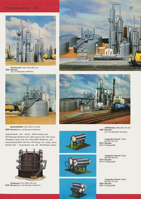 Seite 21 Vollmer Katalog Modelleisenbahn-Zubehör 1972-1973