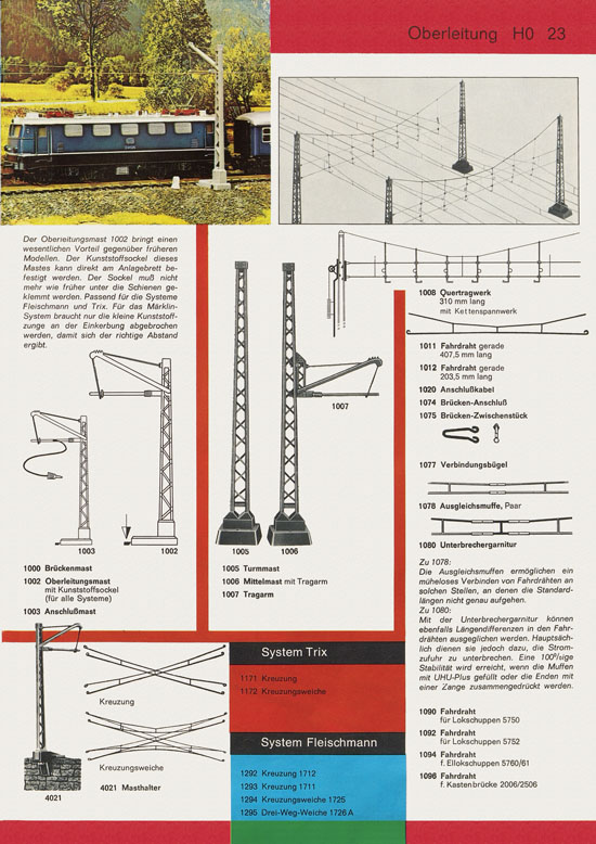 Vollmer Katalog Modelleisenbahn-Zubehör 1972-1973