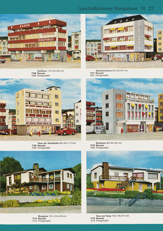 Seite 27 Vollmer Katalog Modelleisenbahn-Zubehör 1972-1973