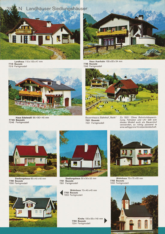 Seite 28 Vollmer Katalog Modelleisenbahn-Zubehör 1972-1973