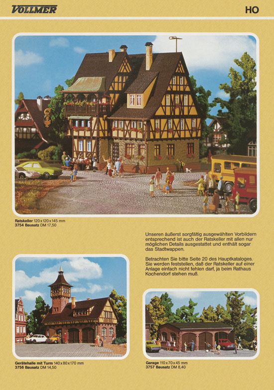 Seite 3 Vollmer Prospekt mit Neuheiten 1978