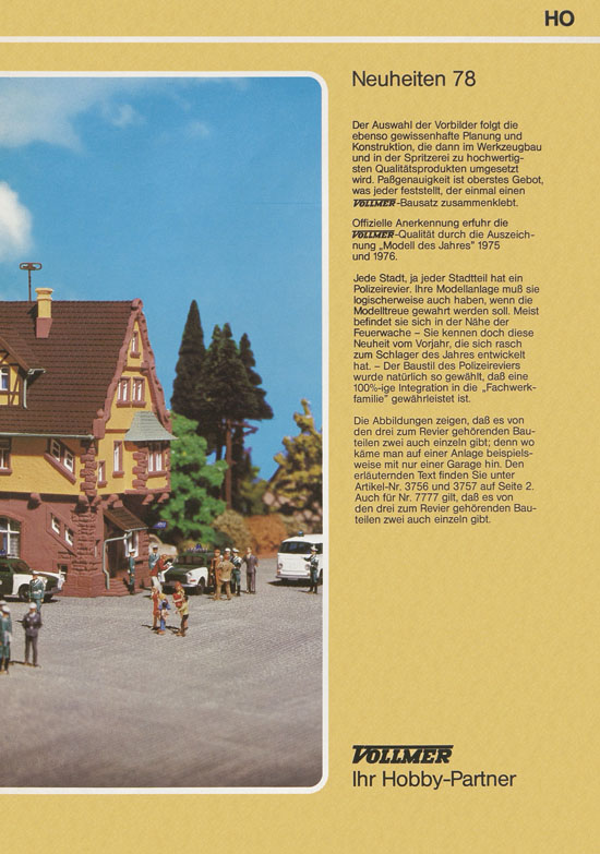 Seite 5 Vollmer Prospekt mit Neuheiten 1978