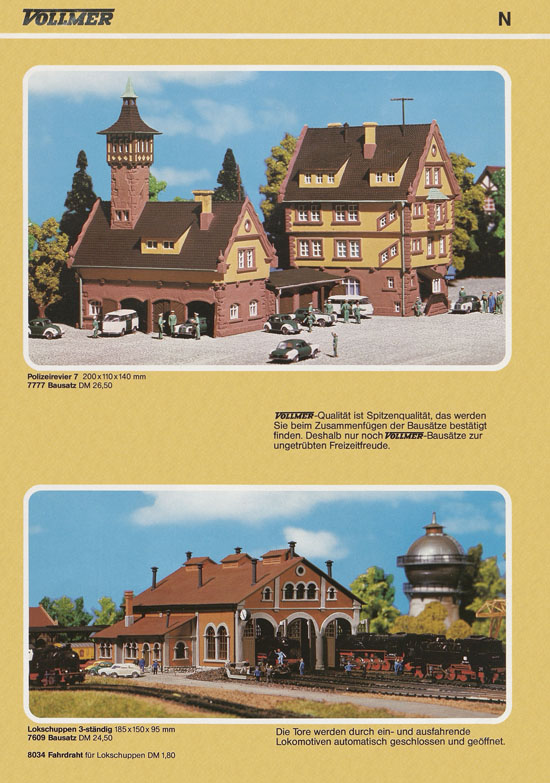 Seite 6 Vollmer Prospekt mit Neuheiten 1978