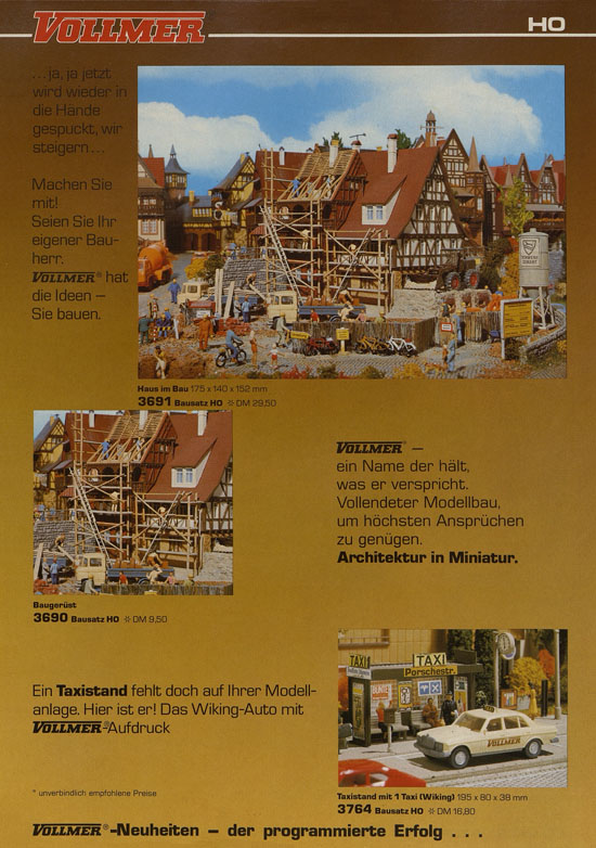 Seite 2 Vollmer Prospekt mit Neuheiten 1985