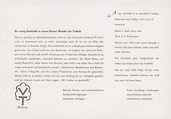 Seite 3 Voigt Modellspielwaren Katalog 1956, VT Barntrup