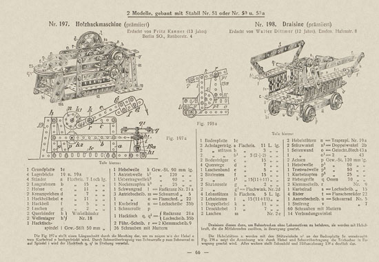 Walther Metall-Baukasten Stabil Katalog 1924