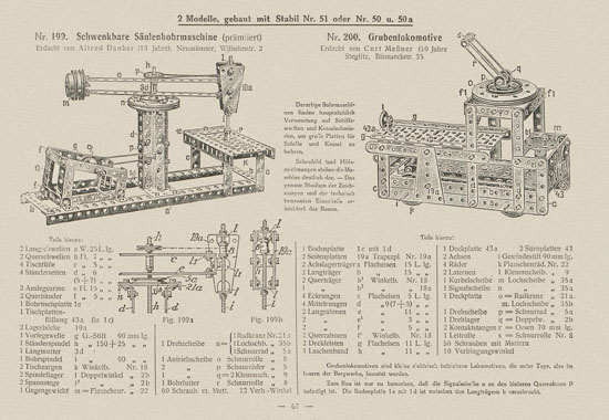 Walther Metall-Baukasten Stabil Katalog 1924