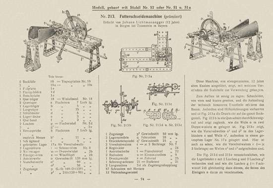 Walther Metall-Baukasten Stabil Katalog 1924