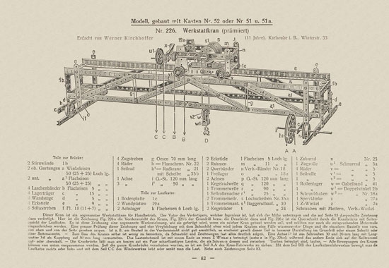 Walther Metall-Baukasten Stabil Katalog 1924