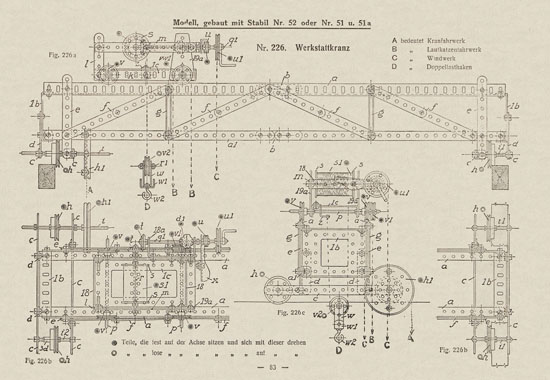 Walther Metall-Baukasten Stabil Katalog 1924