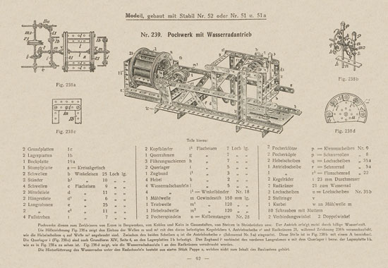 Walther Metall-Baukasten Stabil Katalog 1924