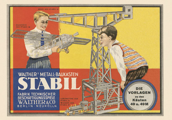 Walther Metall-Baukasten Stabil Katalog 1952