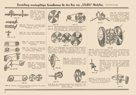 Walther Metall-Baukasten Stabil Katalog 1952