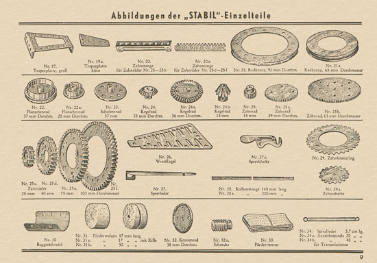 Walther Metall-Baukasten Stabil Katalog 1952