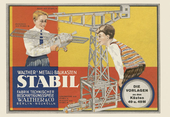 Walther Metall-Baukasten Stabil Katalog 1953