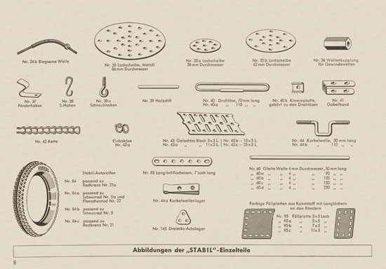 Walther Metall-Baukasten Stabil Katalog 1956