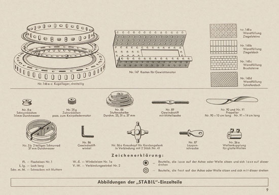 Walther Metall-Baukasten Stabil Katalog 1956