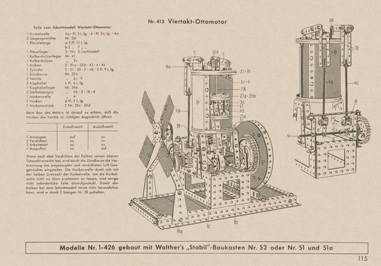 Walther Metall-Baukasten Stabil Katalog 1956