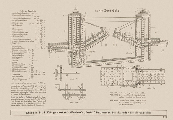 Walther Metall-Baukasten Stabil Katalog 1956