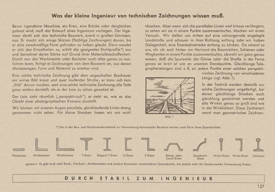 Walther Metall-Baukasten Stabil Katalog 1956